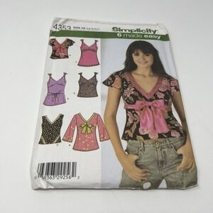 NEW Simplicity 6 Made easy Ladies Tops Shirt Patterns #4353 Uncut